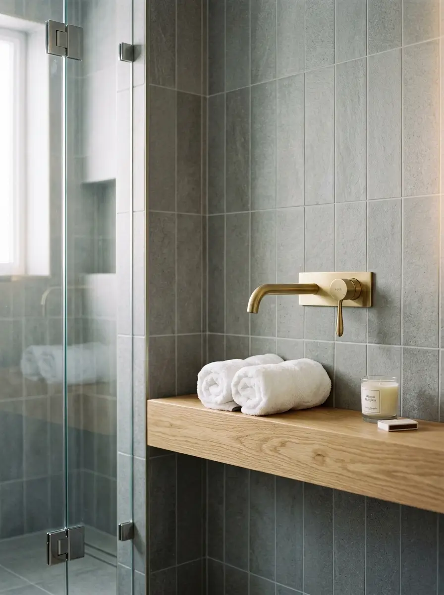 Modern luxury bathroom renovation detail