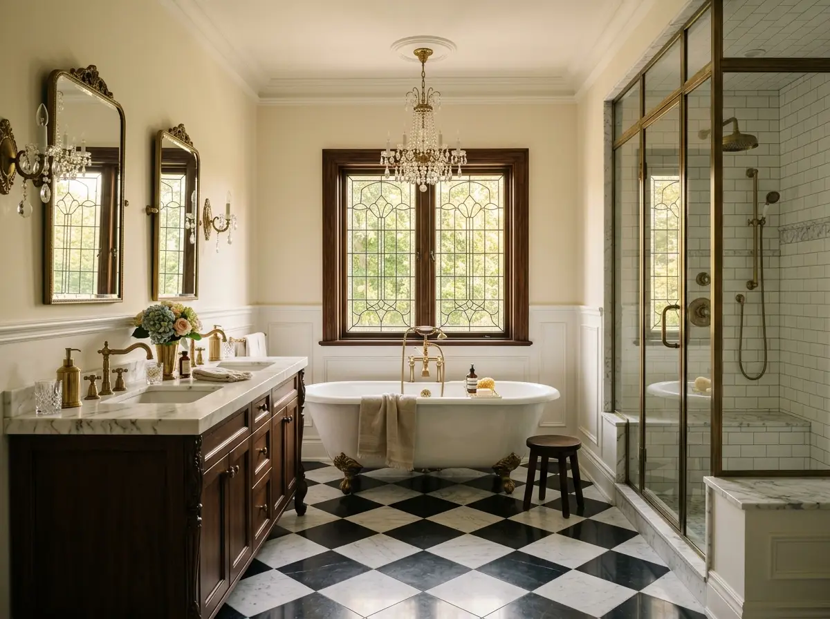 Ultra-luxury heritage bathroom in Rosedale